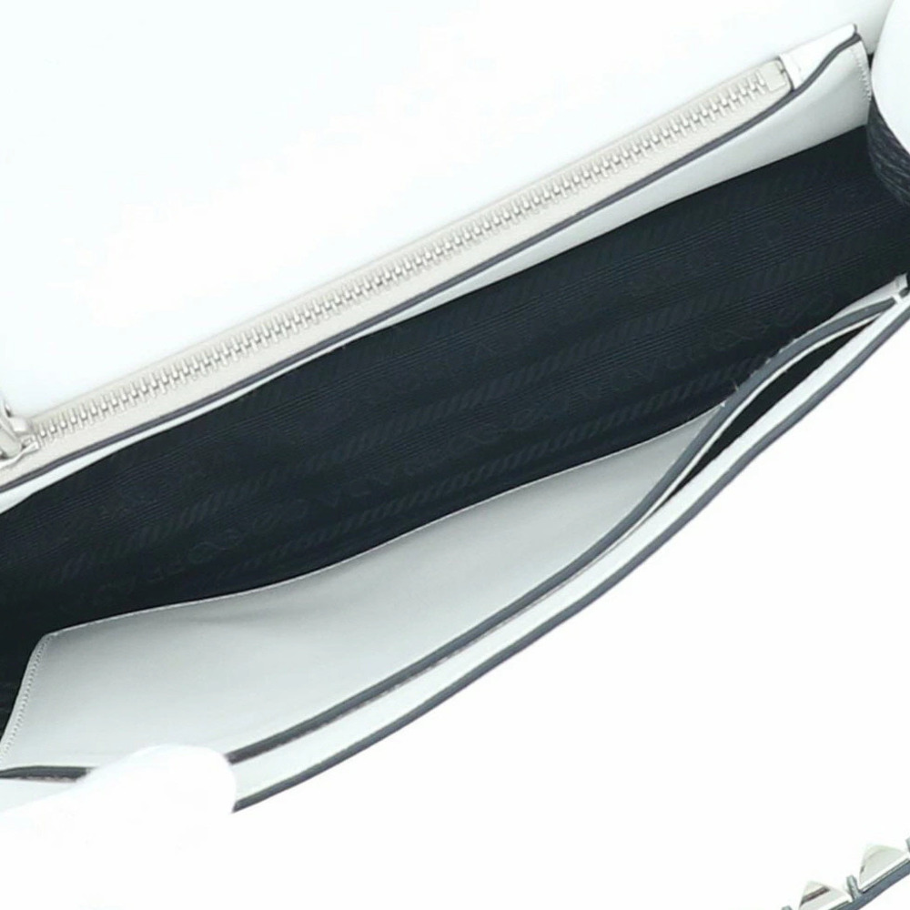 PRADA Electra Stud Shoulder Bag White A - Picture 6 of 6
